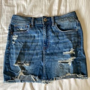 American eagle denim mini skirt